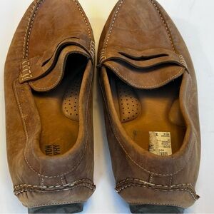 Johnston & Murphy Brown Leather Men's Flex Loafers Driving Shoes Size 11.5